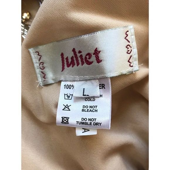 Juliet Women's Cream Formal Dress With Embellished Silver & Gold Sequin Large - Picture 7 of 14